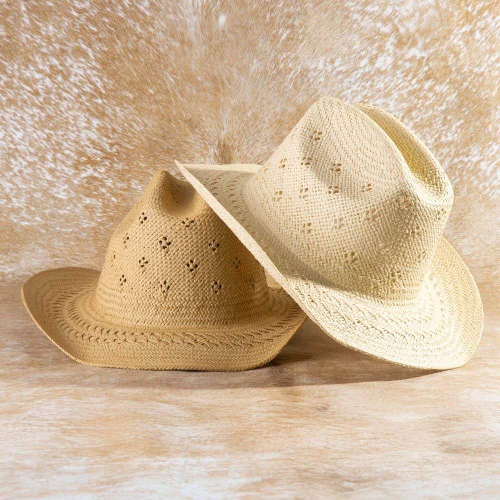Weave Summer Straw Cowboy Hat: KA - Image 3