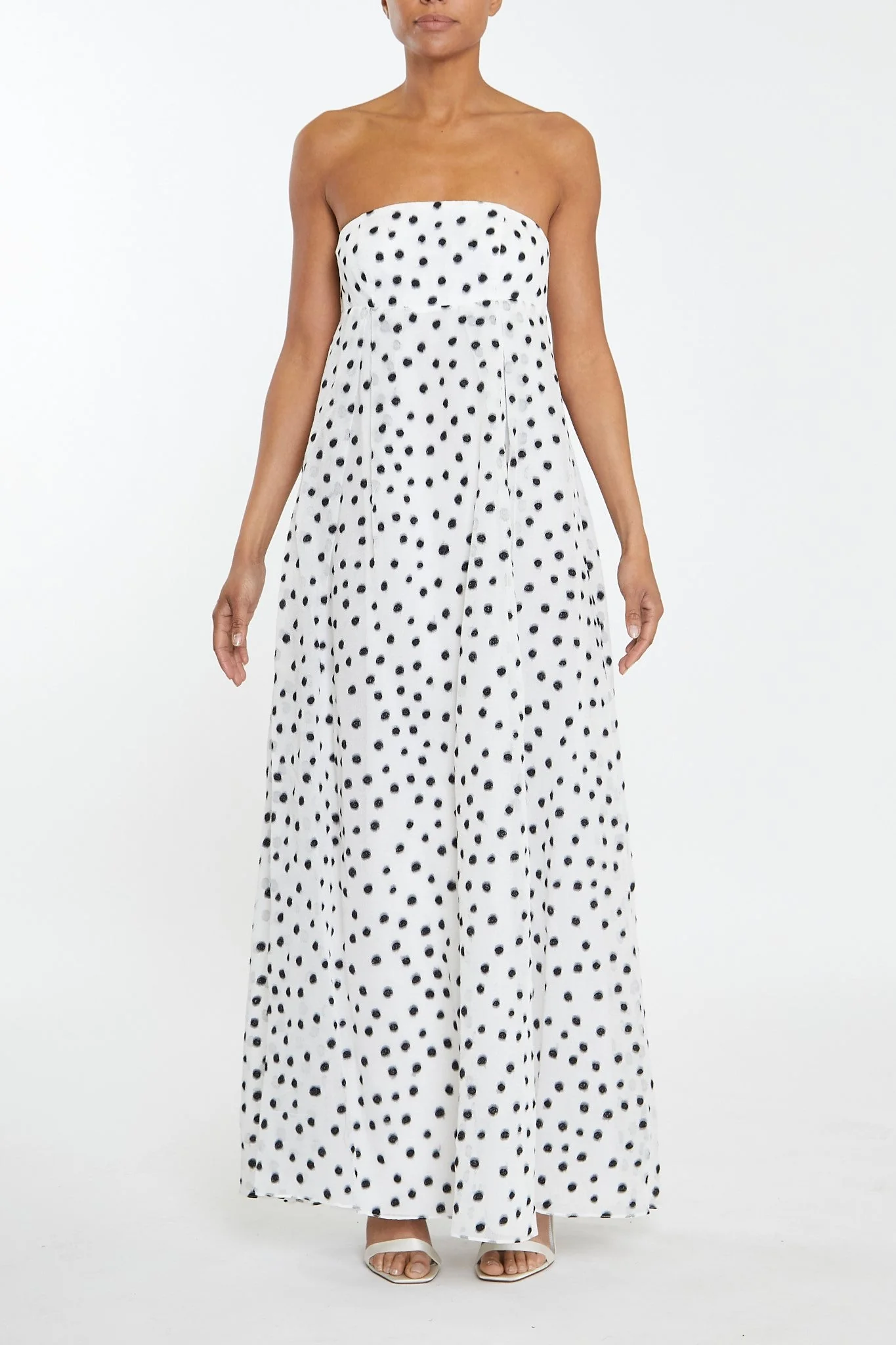 True Decadence White Aurelia Spot Maxi Dress